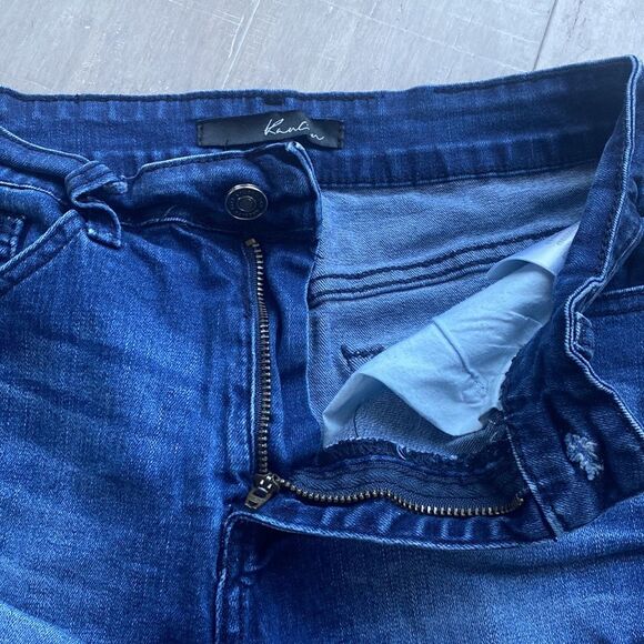 KanCan Women's Blue Denim Cut Off Estilo Shorts Sz 26 - Picture 3 of 5